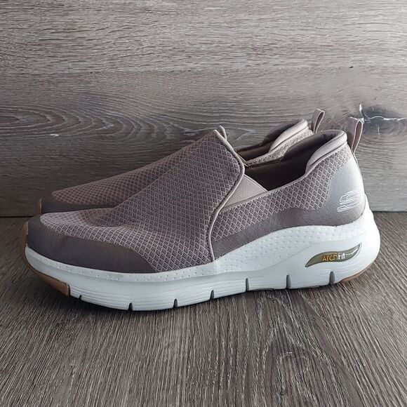 Skechers Men's Arch Fit Banline Sneaker, Taupe, 13 - Picture 3 of 10